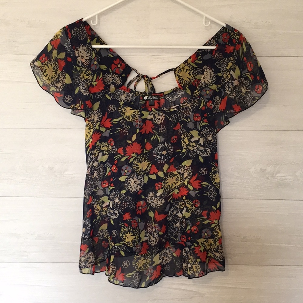 Lily White Floral Print Multicolor Blouse